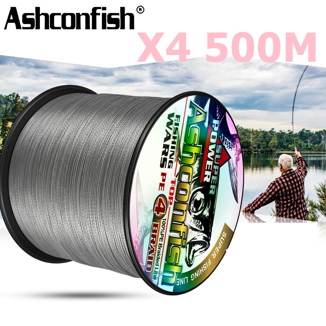 Ice Fishing Line - Ashconfish 500m multicolorido pe trançado fio