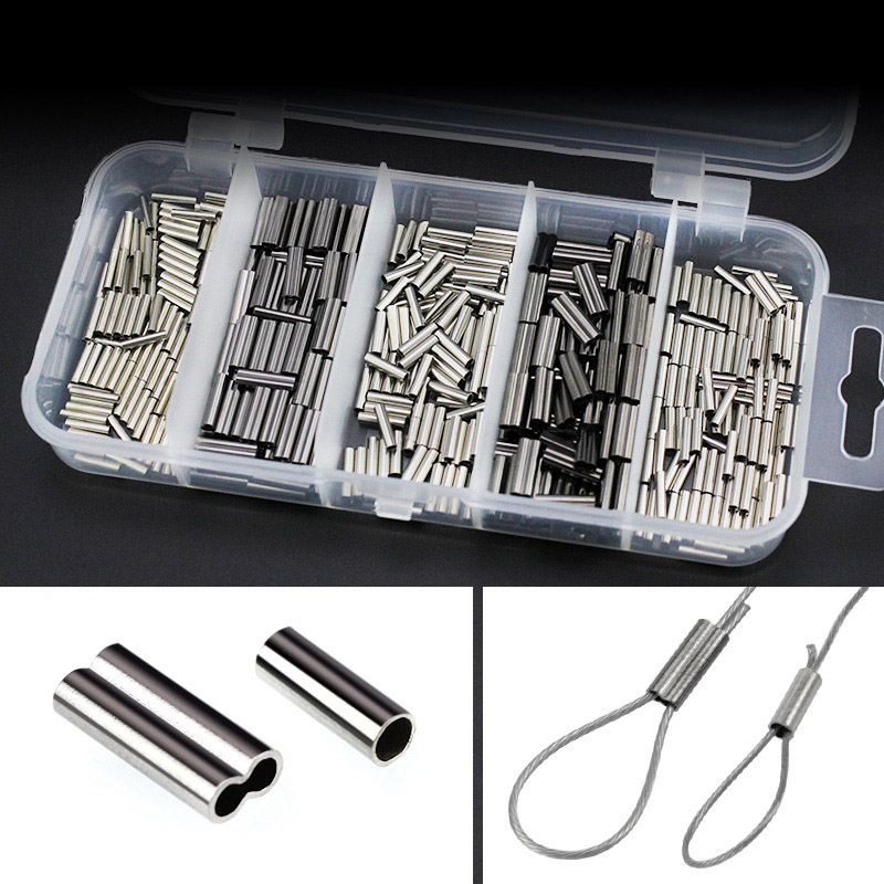 Leader Line - Simples ou Duplo Barril Crimping Sleeves,