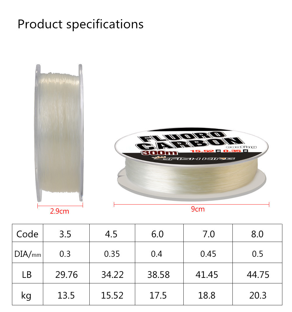 Linha de Pesca de Fluorocarbon - Ice Fishing Line avaliação e preço