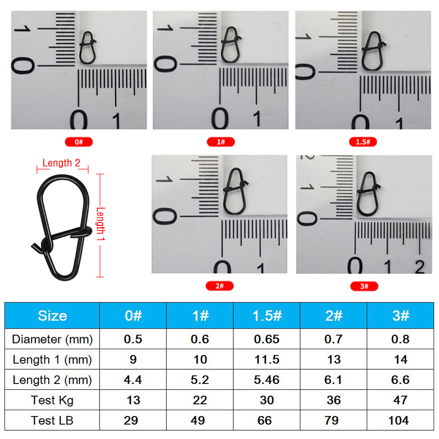 50 pçs crankbait snaps de aço  - Fishing Line Cutter avaliação e preço