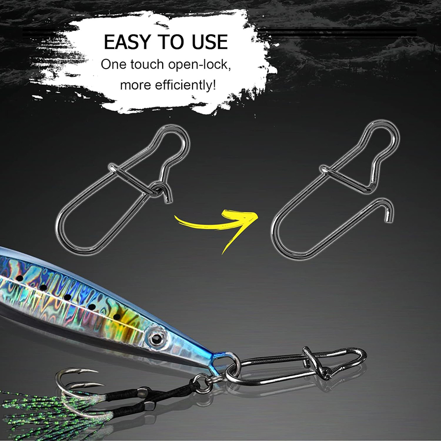 50 pçs crankbait snaps de aço  - Fishing Line Cutter avaliação e preço