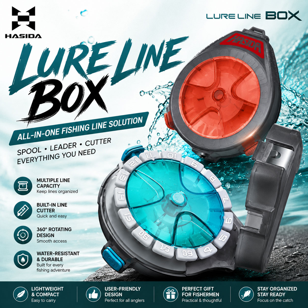 Caixa de Pesca HASIDA Sub Line - Fishing Line Dispenser avaliação e preço